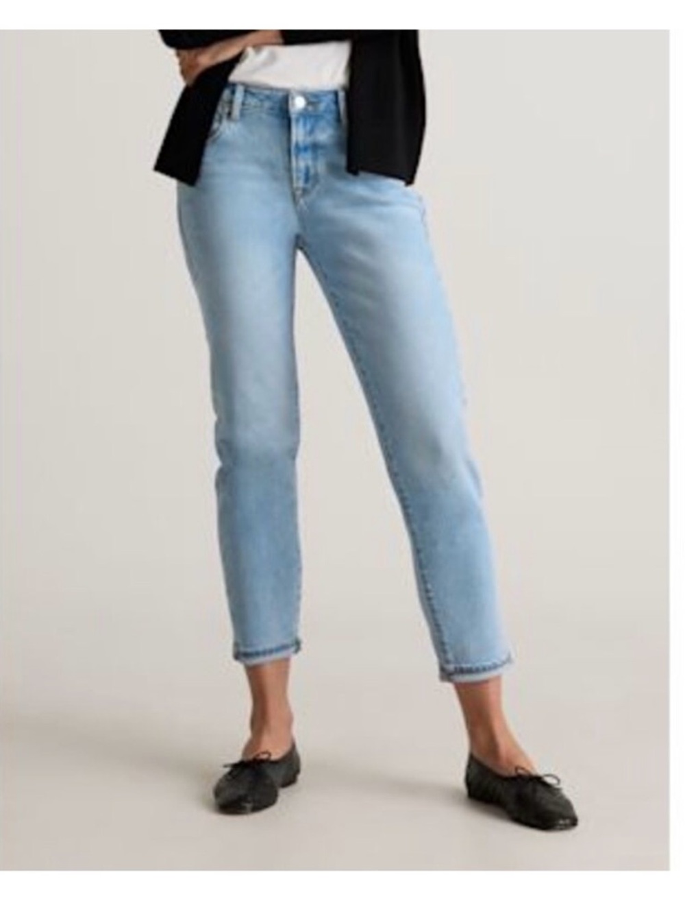 Quince Luna Stretch Slim Boyfriend Denim Jeans Size 32 X 26
